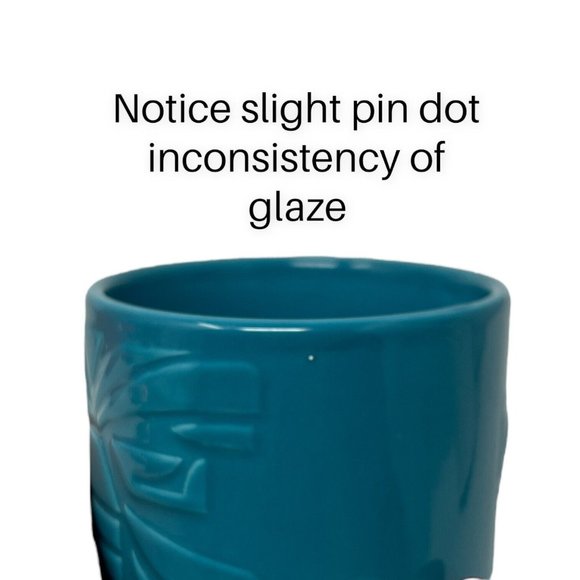 Cruzan Rum Turquoise Blue & Orange Tiki Mugs Cups Stackable Luau Party Tropical - Picture 5 of 5